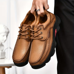 Men's Leather Slip On Loafers Casual Walking Shoes