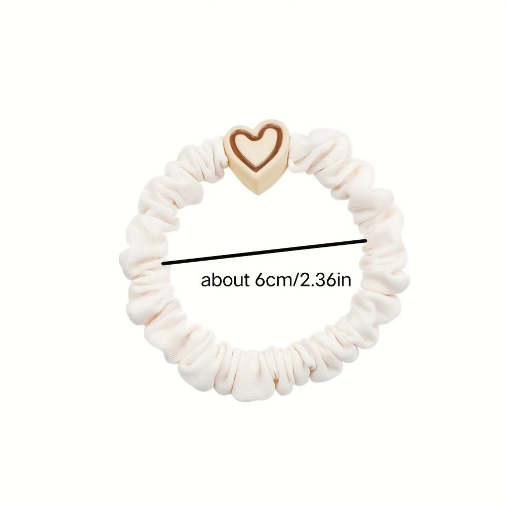 5 Pcs Love Hair Ties Elastic Band Headwear Mix