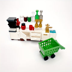 Small Particle Building Blocks Kitchen Coffee Machine Model DIY Set