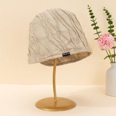 Solid Bucket Hat Lightweight Breathable Women's Elastic Adjustable