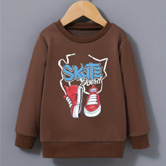 SKATEBOARD Shoes Pattern Kid's Sweatshirt Long Sleeve Top Crew Neck Pullover