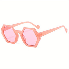 Geometric Frame Sunglasses Gradient Lens Glasses UV400