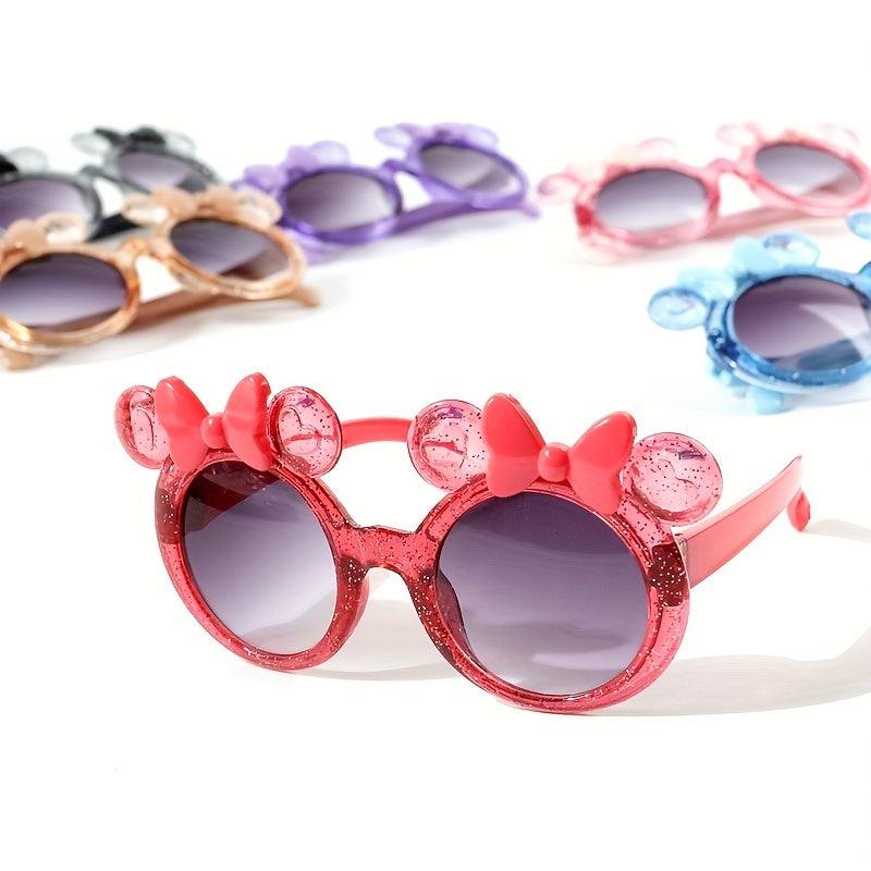 Bowknot Kids Sunglasses Round Frame Girls UV Protection