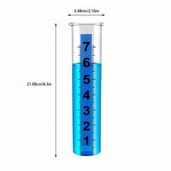 Rain Gauge Replacement Tube Glass 7in Outdoor Patio Garden Large Scale Tube