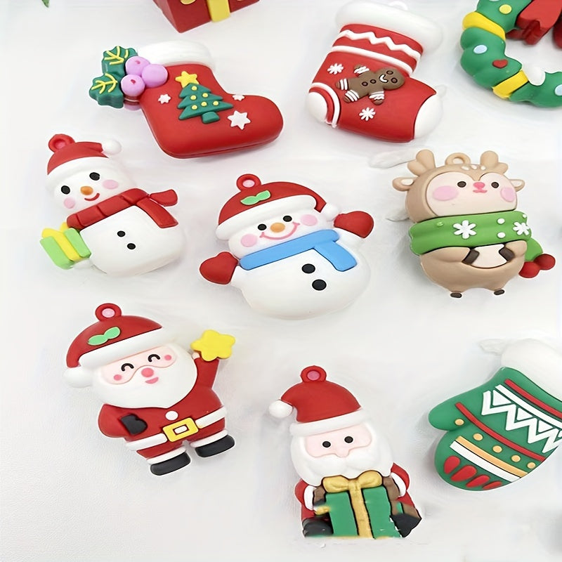 3 Cartoon Keychains Gift Bag Fillers Christmas & Holiday Decorations