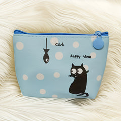 Cartoon Print Zipper Coin Purse Wallet for Kids Girls Birthday