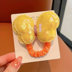 2pcs Sequin Bow Hair Ties Elastic Hair Rope
