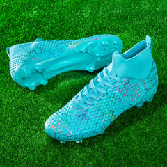 Boys' High Top Non Slip AG Football Cleats Soccer Shoes