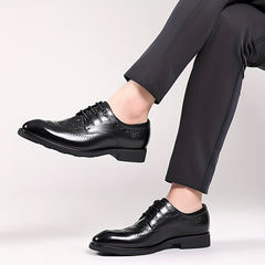 Men's Brogue Derby Shoes Lace up Front Textured Dress Shoes