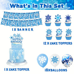 Snowflake Theme Party Decoration Set