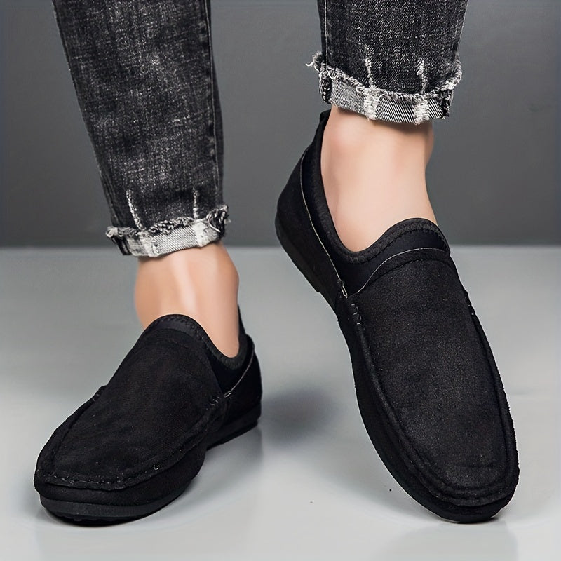 Men's Suede Loafer Shoes Comfy Slip On Moccasin Shoes