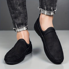 Men's Suede Loafer Shoes Comfy Slip On Moccasin Shoes