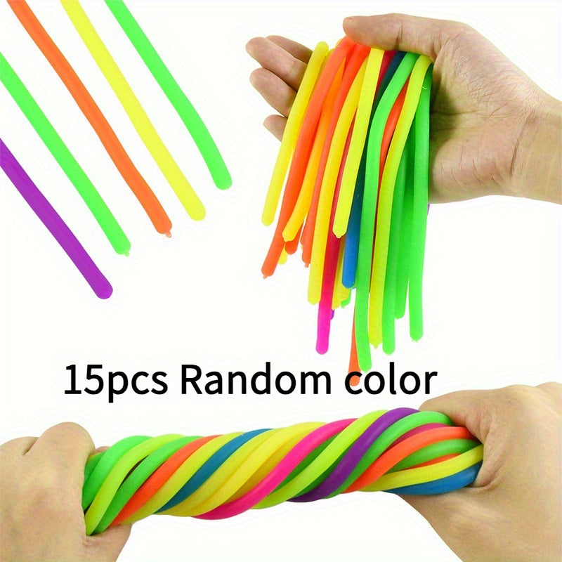 Colorful Elastic Rope Noodles Party Game Reward Toy Mixed Colors Heart