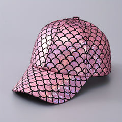 Men's Colorful Scale Checkered Baseball Cap