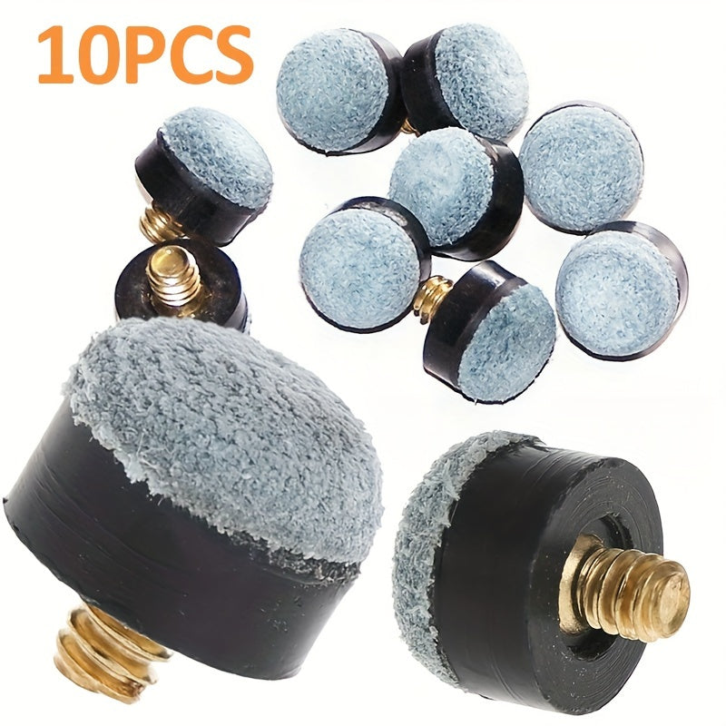 10pcs Screw on Pool Cue Tips Pool Stick Tips Pool Cue Tips Replacement