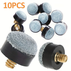 10pcs Screw on Pool Cue Tips Pool Stick Tips Pool Cue Tips Replacement
