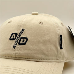 Sunshine Embroidery Baseball Cap Solid Cotton Adjustable Dad Hats