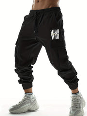 Wave Casual Drawstring Cargo Pants Men's Joggers Spring Summer