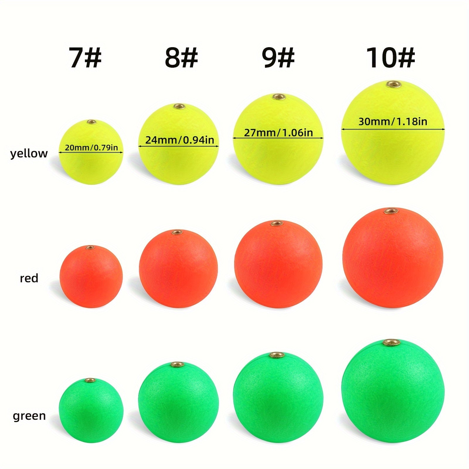 5pcs Round Balls Slip Floats Fishing Bobbers Outdoor Accessorie