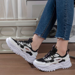 Thick Bottom Heighten Running Shoes Mesh Breathable Lightweight Sneakers