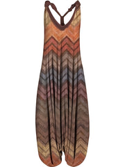 Print V Neck Harem Jumpsuit Spaghetti Strap Casual Summer Women's Clothing