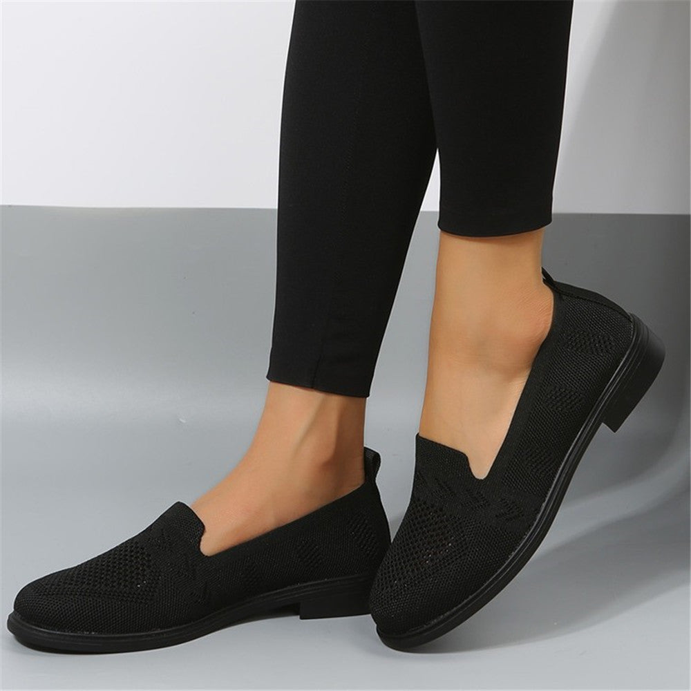 Women's Breathable Mesh Slip-On Sneakers Solid Shoes