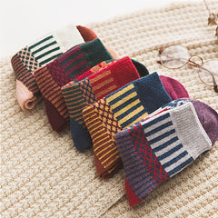 Christmas 5 Pairs Women's Warm Cotton Blend Winter Crew Socks