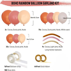 Bohemian Flower Wreath Blush Nude Balloon Arch Set