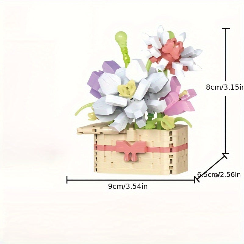 Eternal Flower Music Plant Girl Series Fragrant Honey Square Assembly Ornament