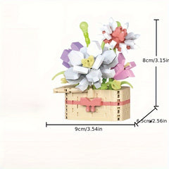 Eternal Flower Music Plant Girl Series Fragrant Honey Square Assembly Ornament