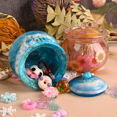 Silicone Jar Resin Molds with Lid - DIY Jewelry Storage Box Epoxy Molds