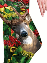 Christmas Print Sports Leggings High Waist Tight Pants