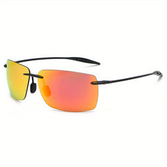 Men's Rimless UV400 Sunglasses for Driving Outdoor Fishing
