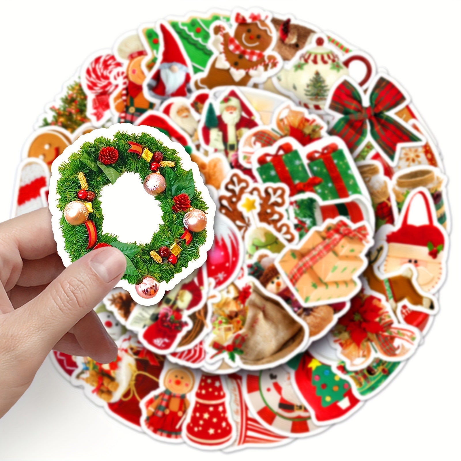50pcs Christmas Style Party Decoration Stickers Waterproof Stickers