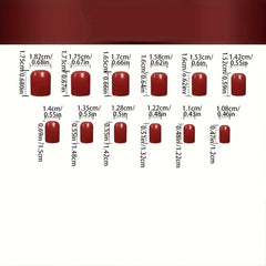 Vintage Floral Square Press On Nails - 24pcs