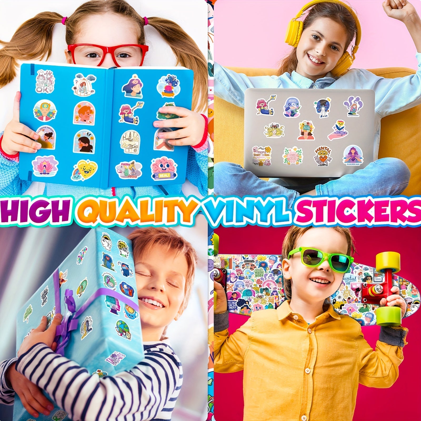 100pcs Mental Health Stickers Inspirational Psychology Stickers For Adults Teens