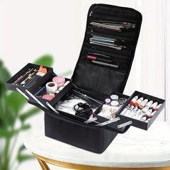 Large 4 Tray Makeup Train Case Organizer