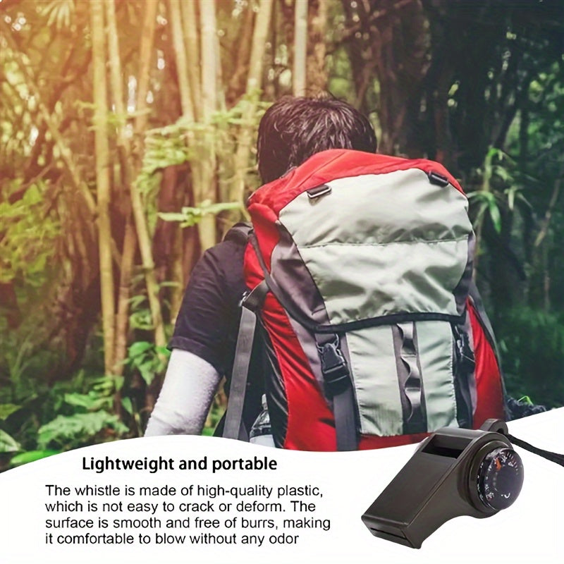 3 in 1 Emergency Whistle Compass Thermometer