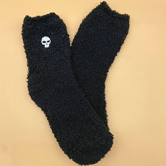 Cartoon Embroidered Coral Fleece Socks - Winter Women's Stocking