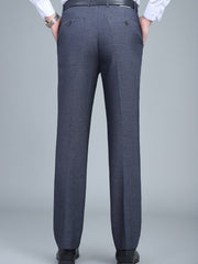 Men's Solid Dress Pants Spring Fall Business