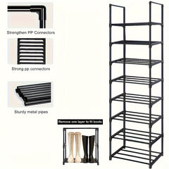 1pc Household Shoe Storage Rack Large Capacity Floor Standing Organizer