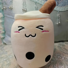Milk Tea Cup Pillow Plush Toy - Quirky Fruit Pearl Milk Tea Doll