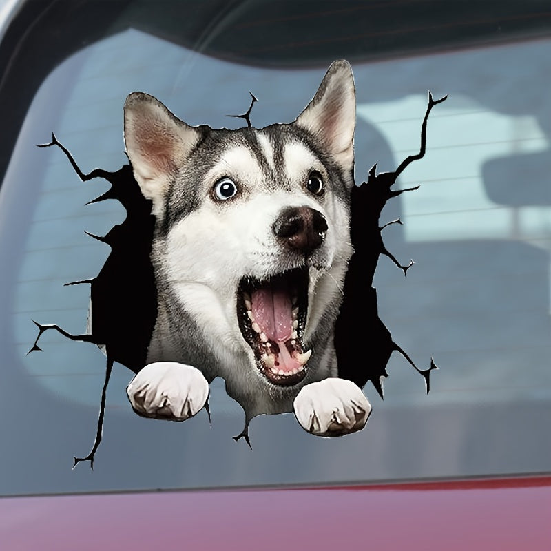 French Bulldog Car Sticker Rear Window Puppy 3D Simulation Vinyl Decal
