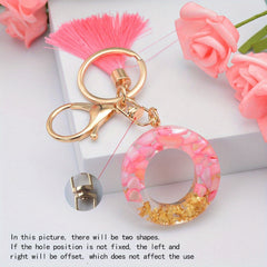 Letter Keychain With Tassel English Alphabet Keyring For Car Backpack