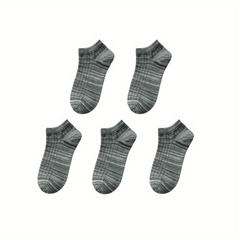 5 Pairs Soft Lightweight Ankle Socks for Women All Match Stockings