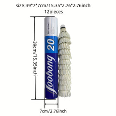 12pcs Goose Feather Shuttlecock for Training