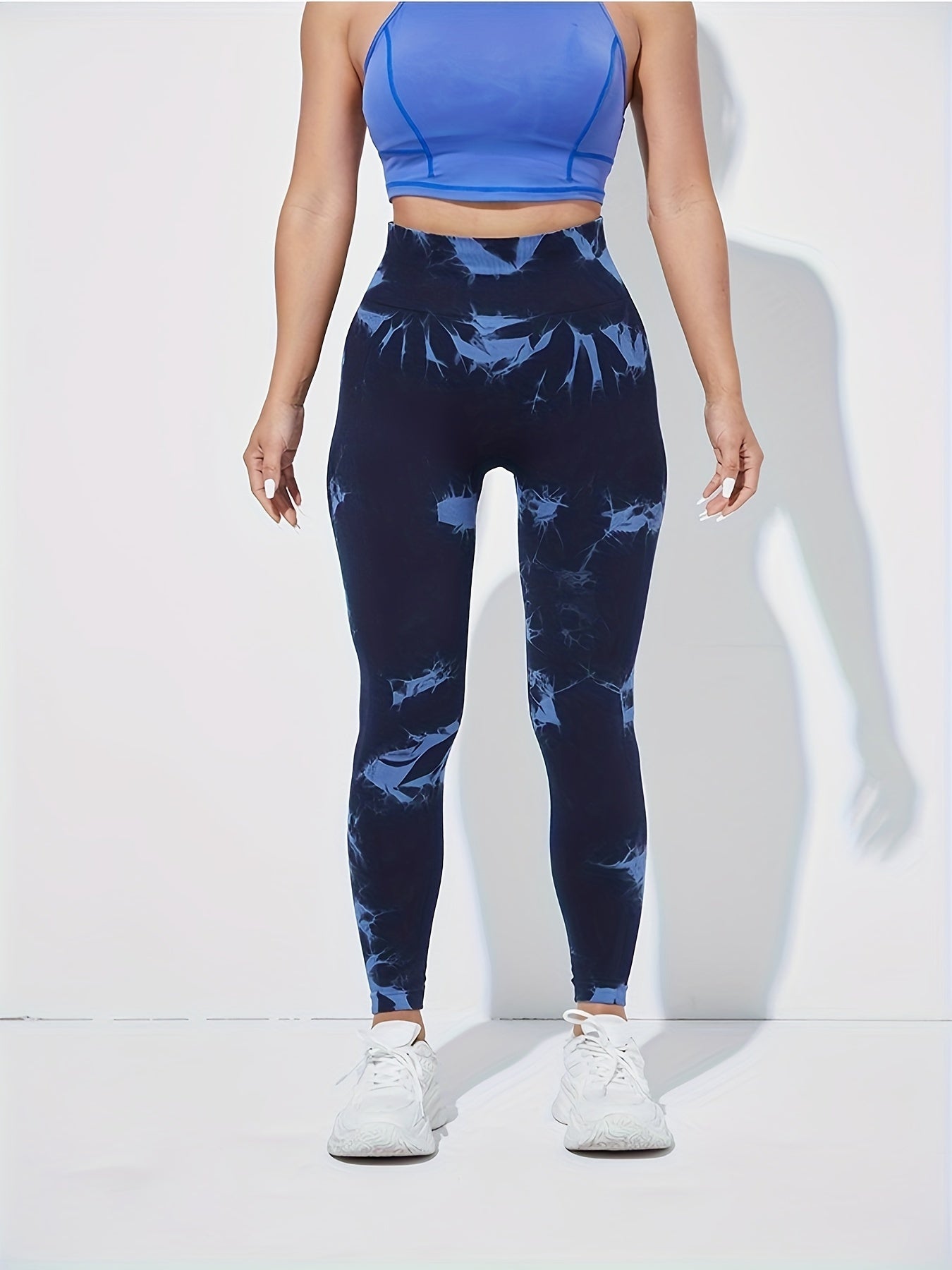 Tie Dye High Waist Yoga Pants High Stretch Running Fitness Workout Leggings