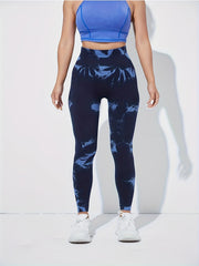 Tie Dye High Waist Yoga Pants High Stretch Running Fitness Workout Leggings