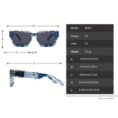 Men's Oversized Square Sunglasses Vintage UV400 Eyewear