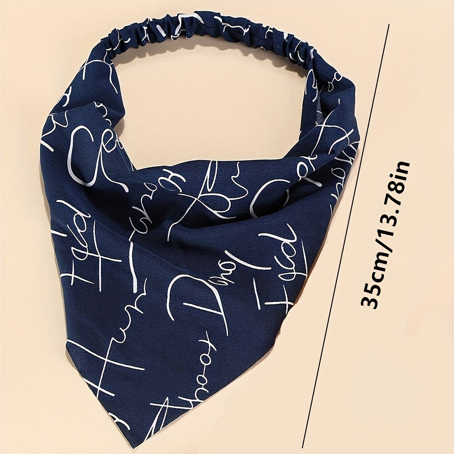 Graffiti Print Head Scarf Hip Hop Triangle Bandanas Elastic Headwrap